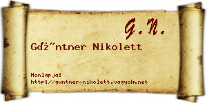 Güntner Nikolett névjegykártya